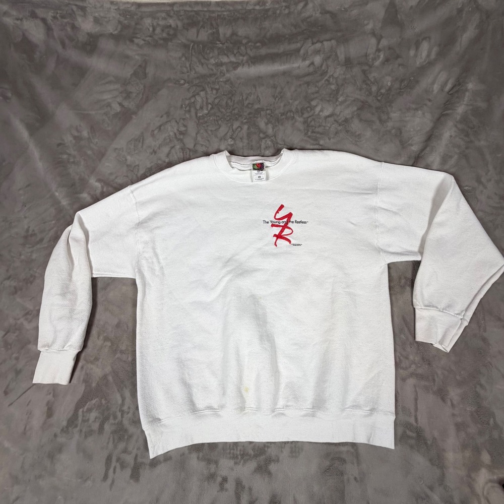 Vintage 2003 The Young and the Restless Cast Signature Sweatshirt White XL